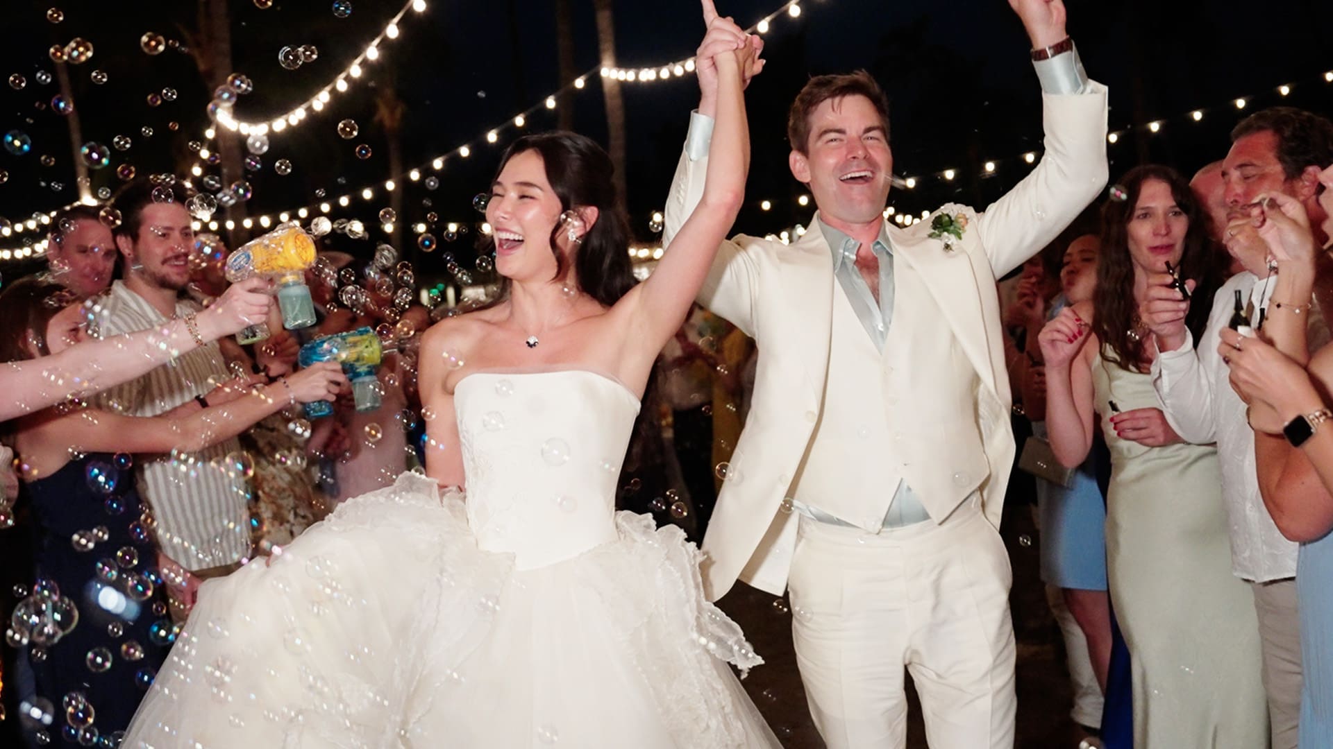 Couple celebrating their Mauna Lani Wedding